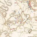 Vintage Map of the Battles of Turcoing & Tournay, 1794