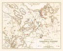 Vintage Map of the Battles of Turcoing & Tournay, 1794