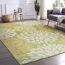Beverly Rug Outdoor Rug 10x14 Modern Exotic Tropical Leaf Area Rugs for Indoor and Outdoor Patio Deck Porch Garden Water Resistant Washable Outside Carpet (10 x 14 Green) by CozyNest Decor