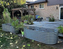 1 Pack 8x3x2FT Galvanized Raised Garden Bed Kit Oval Metal Ground Planter Box Outdoor Bottomless Planter Raised Beds for Vegetables Flowers Herbs Fruits, Gray by CozyNest Decor