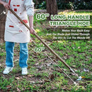 Haliaeetus Triangle Hoe, 60'' Scuffle Hoe for Keeping Your Back from Tiring Out, Weeding Just in Push-Pull Motion, Rogue Hoe with Triangle Head for Quickly Clear Out a lot of Weeds from All Direction by GreenHaven Gardens