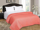 BELIZZI HOME 100% Cotton Bed Blanket, Breathable Bed Blanket Full Queen Size, Cotton Thermal Blankets Full Queen, Perfect for Layering Any Bed for All Season, Coral by CozyNest Decor