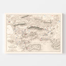 Vintage Map of the Siege of Toulon, 1793