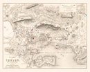 Vintage Map of the Siege of Toulon, 1793