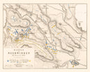 Vintage Map of the Battle of Neerwinden, 1793