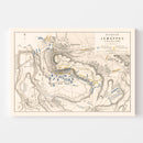 Vintage Map of the Battle of Jemappes, 1792