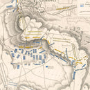 Vintage Map of the Battle of Jemappes, 1792