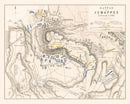 Vintage Map of the Battle of Jemappes, 1792