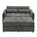 Loveseat Sofa Pull-Out Bed With Adjustable Backrest, 3 USB Ports And 2 Lumbar Pillows For Living Room by HouseOfZazla