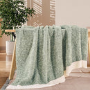 NEXHOME PRO Super Soft Throw Blankets for Couch, Reversible Warm Blankets Cozy Knit Blanket for Women, Fuzzy Plush Lightweight Throws for Sofa, Bed, Picnic, Sage Green White, 50 x 60 inches by TinyTreasures Baby Boutique