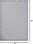 Loloi Amber Lewis Topanga Collection TOP-07 Silver/Blue 7'-10" x 10' Indoor/Outdoor Area Rug by CozyNest Decor