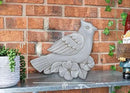 NAT & Jules Animal Character Shaped Dimensional Indoor Outdoor 11 inch Cast Resin Decorative Garden Stepping Stone, Patio, Walkway Sculpture Yard Art, Stone Grey Cardinal by CozyNest Decor