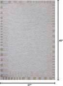 Loloi Amber Lewis Topanga Collection TOP-08 Silver/Natural 2'-3" x 3'-9" Indoor/Outdoor Area Rug by CozyNest Decor