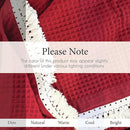 Salt Earth GOTS Certified 100% Organic Cotton Throw Blanket, 55" x 60" Waffle Blankets & Throws for Bed, Throw Blanket for Couch, Modern & Cozy Blanket, All Season,Comfy & Soft Blanket(Red Dahlia) by TinyTreasures Baby Boutique