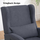 Nursery Rocking Chair, Rocking Chair Nursery with Foot Rest, Comfy Fabric Glider Rocker Nursing Chair with High Back for Nursing, Living Room, Bedroom, Grey by TinyTreasures Baby Boutique
