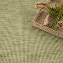 Nourison Home Positano Indoor/Outdoor Green 9' x 12' Area Rug, Easy Cleaning, Non Shedding, Bed Room, Living Room, Dining Room, Backyard, Deck, Patio (9x12) by CozyNest Decor