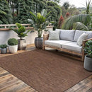 Washable Indoor Outdoor Rug Weather Resistant Carpet Modern Solid for Porch Deck Balcony Backyard Patio Rug 8x10 Gold Brown by CozyNest Decor