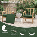 Patio Chair Cushions 22 X 22 X 4 Inch Waterproof Outdoor Seat Cushions for Patio Furniture, Outdoor Sofa Couch Pads with Ties & Handle, Set of 2, Green by GreenHaven Gardens