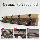 SKOLOO 30-Inch Wood Burnt Coat Rack Wall Mount with 5 Triple Hooks - Ideal for Family Entrances, Classrooms, and Pet Supplies Storage - Perfect Coat Hooks for Wall by CozyNest Decor