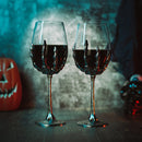 Stemmed Skeleton Wine Glasses Set Of 2 By Skeleton Hand Glasses 9 H Goth Gifts Skele by The Wine Savant