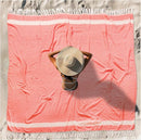 Oversized Turkish Beach Towel Blanket XXL Cotton Sandproof Towels Boho Woven Extra Large Big Sand Free Giant Throw Thick Blankets Huge Quilt XL Picnic Camping Necessities Cloud For Adult Gifts Coral by TinyTreasures Baby Boutique