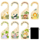 R HORSE 8Pcs Safari Baby Closet Dividers, Double Sided Nursery Hanger Dividers Wood Baby Closet Size Organizers for Boy Girl Birthday Christmas Gift (0-24 Months) by TinyTreasures Baby Boutique