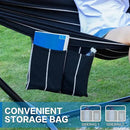 PNAEUT Double Hammocks with Stand for Outside, Portable Space Saving Heavy-Duty Steel Stand for Indoor Outdoor Patio with Carrying Bag, 450 lbs Capacity (Chasm) by GreenHaven Gardens