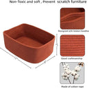 Small Woven Storage Baskets 12“X8”X5“ Decorative Rope Bins for Organizing Shelves, Closets, and Toys, Empty Gift Baskets, Cute Organizer Basket for Home and Office (rustic, regular) by CozyNest Decor