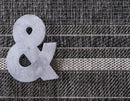 Unique Loom Outdoor Border Collection Area Rug - Soft Border (8' x 11' 4" Rectangle Black/Ivory) by GreenHaven Gardens