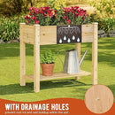 GHWIE Raised Garden Bed with Legs, Elevated Wooden Planter Box with Shelf,Large Garden Planter Outdoor for Backyard, Patio, Balcony by GreenHaven Gardens