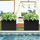 FENCY Metal Rectangular Planter Box Large Planters for Outdoor Plants, Rectangular Tall Planters for Outdoor Plants with Drainage Holes (35.4" L x 9" W x 25.6" H) by CozyNest Decor
