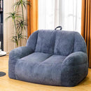 Giant Bean Bag Chair, Faux Fur Bean Bag Chair for Adults, Fluffy and Comfy Bean Bags with Filler, Big Bean Bag Sofa Chair for Reading, Gaming, Stuffed High-Density Foam, Grey by CozyNest Decor