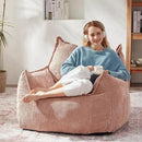 Giant Bean Bag Chair Sofa for Adults Teens, Comfy Corduroy Large Bean Bag Chairs with Armrests for Bedroom Living Room, Adult BeanBag Lazy Sofa Couch Chairs with Filler Included by CozyNest Decor