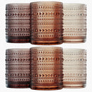 Hobnail Drinking Glasses, Venus Colors Beaded Tumbler | Set of 6