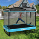 GYMAX Trampoline for Kids, 6FT Toddler Trampoline with Swing & Enclosure Safety Net, ASTM Approved Rectangle Recreational Trampoline for Indoor/Outdoor, Birthday for Baby Boys & Girls by TinyTreasures Baby Boutique
