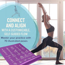 NewMe Fitness Yoga Mat for Women and Men - Large, 5mm Thick, 68 Inch Long, Non Slip Exercise Mats w/ 70 Printed Yoga Poses for Pilates, Workout and Stretching - Home and Gym Essentials by TinyTreasures Baby Boutique
