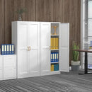 60" Tall Metal Pantry Cabinet, White Kitchen Pantry Storage Cabinet with 3 Adjustable Shelves and Gold Handles, Cupboard for Kitchen, Dining Room, Living Room, Bathroom by CozyNest Decor