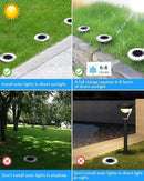 Biling Solar Outdoor Lights 12 Packs, Bright 12 LEDs Solar Ground Lights Waterproof, Flat Pathway Lights Solar Powered for Yard Walkway Garden Driveway (Warm White) by GreenHaven Gardens