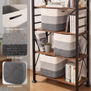 OIAHOMY 13 Kallax Inch Cube Storage Bins, 3-Pack Cotton Rope Woven Baskets for Organizing, Kallax Insert Storage Baskets for Shelves, Baby Nursery, Closet Organizer, 13*13*12.6IN, Gradient Gray by TinyTreasures Baby Boutique