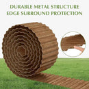 Metal Garden Edging Border, Corrugated Steel Landscaping, DIY for Lawn (Rusty, 8 Inch x 10FT) by GreenHaven Gardens