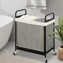 STO STO Laundry Hamper 2 Section, 100L Rolling Laundry Sorter Cart with Removable and Washable Liner Bag, Rolling Clothes Hamper with Metal Handle for Laundry Room and Bedroom by CozyNest Decor