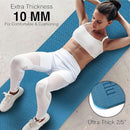Extra Thick Exercise Yoga Mat with Strap - 2/5 Inch (10MM), Non-Slip Workout Mat for Yoga, Pilates, and Floor Exercises by TinyTreasures Baby Boutique