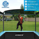 GYMAX Trampoline for Kids, 6FT Toddler Trampoline with Swing & Enclosure Safety Net, ASTM Approved Rectangle Recreational Trampoline for Indoor/Outdoor, Birthday for Baby Boys & Girls by TinyTreasures Baby Boutique
