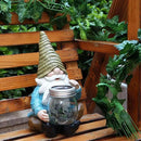 Solar Firefly Jar Gnome Waterproof- Large Garden Gnome Funny Solar Outdoor LED Lights Resin Statues 10.6" Lantern Figurines Decorations Birthday Gifts for Mom Women - Unique Housewarming Gifts by CozyNest Decor
