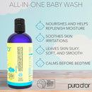 PURA D'OR All-in-One Baby Wash (16 Oz x3 = 48 Oz) USDA Biobased, Zero Sulfates, No Artificial Scents, Tear-Less, Hypoallergenic, Gentle, Calming 2-in-1 Baby Bath Wash & Shampoo by TinyTreasures Baby Boutique