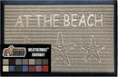 GORILLA GRIP 100% Waterproof All-Season WeatherMax Doormat US Designed Natural Rubber, Stain and Fade Resistant, Low Profile Indoor Outdoor Door Mats, Easy Clean Patio Mat, 17x29, Sand Beach by CozyNest Decor