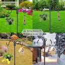 Gtongoko Double Shepherds Hook for Outdoor, 2 Pack 108 Inch Heavy Duty Bird Feeder Pole 3/4 Inch Thick Garden Hooks for Hanging Hummingbird Feeder, Plant Baskets, Solar Light Lanterns by GreenHaven Gardens