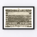 Vintage Map of Woodbury, New Jersey 1886