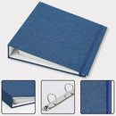 Vienrose Linen 3-Ring Photo Album Holds 190 Photos, 160 4x6 Photos and 30 6x8 Pictures, Picture Album with Multiple Size Pockets, Memory Book for Family Wedding Anniversary Baby, Blue by TinyTreasures Baby Boutique
