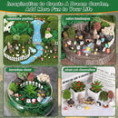 Thrilez 210 Pieces Miniature Fairy Garden Accessories, Including Resin Animals, Miniature Figurines, Micro Landscape Ornaments Kit, Fake Diorama Trees for Fairy Garden Decor by CozyNest Decor